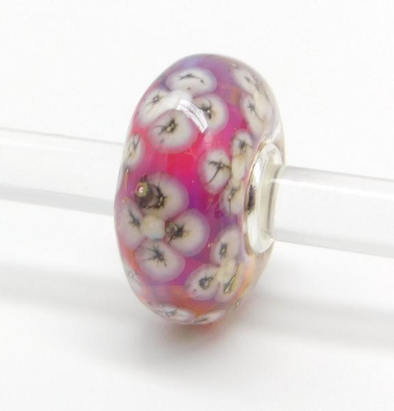 Violet Rock Flowerstone - Elfbeads Glas - Originalfoto
